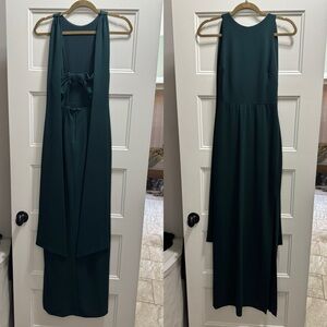 BHLDN London Crepe Dress Emerald Green